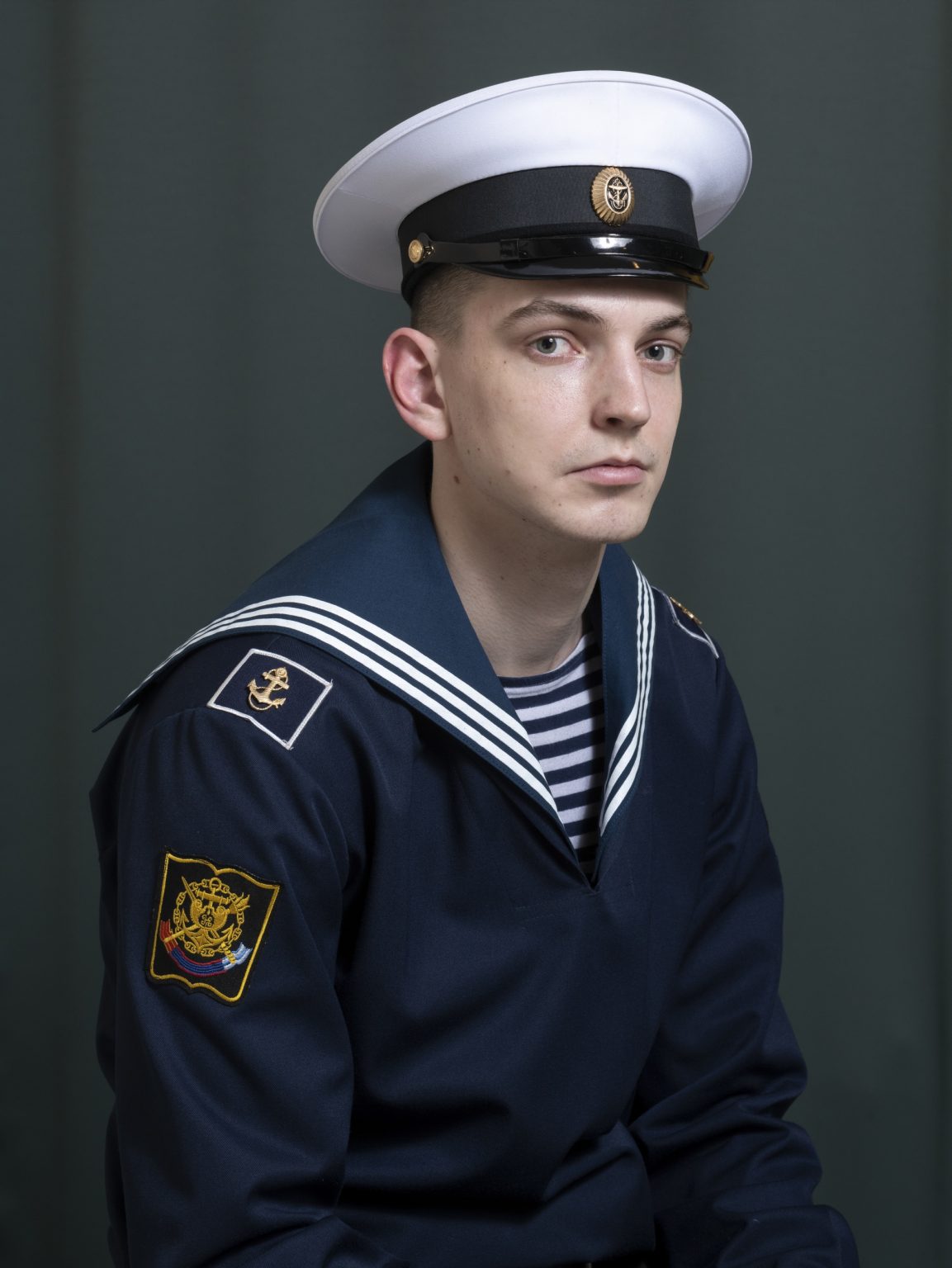 Russian Federation, Sant Petersburg, December 2021: portrait of a 21 years old naval cadet.